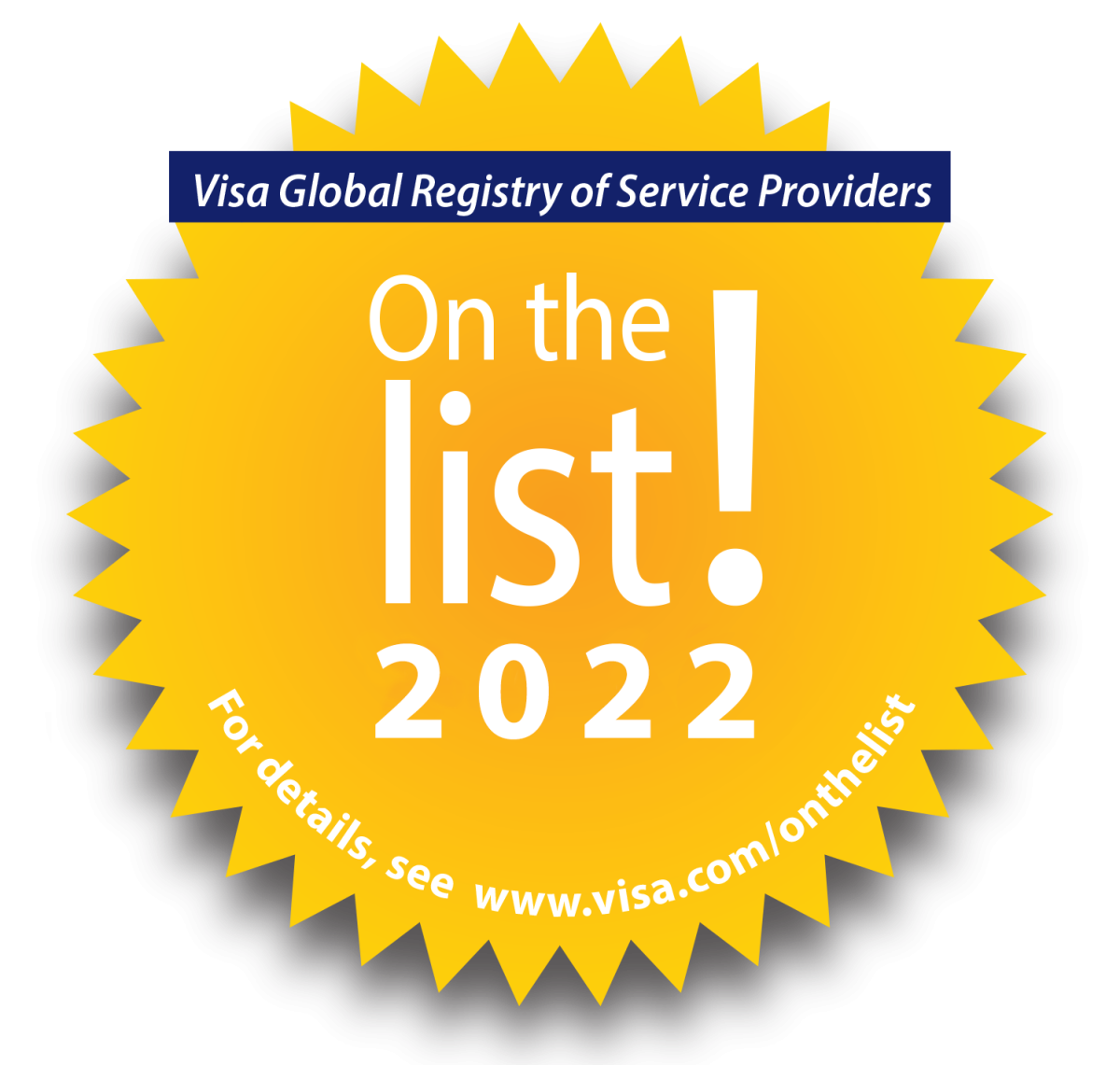 On the list 2022: Visa Global Registry of Service Providers